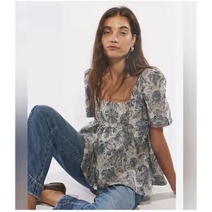 NWT FREE PEOPLE Eloise Jacquard Blouse SZ. XS MSRP $168